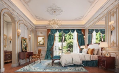 简欧家居卧室3D模型下载